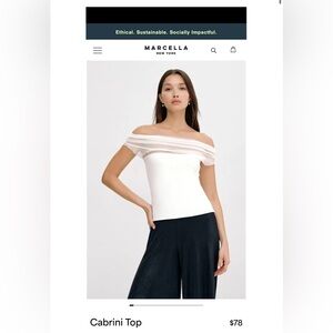 Marcella New York Off-Shoulder White Top